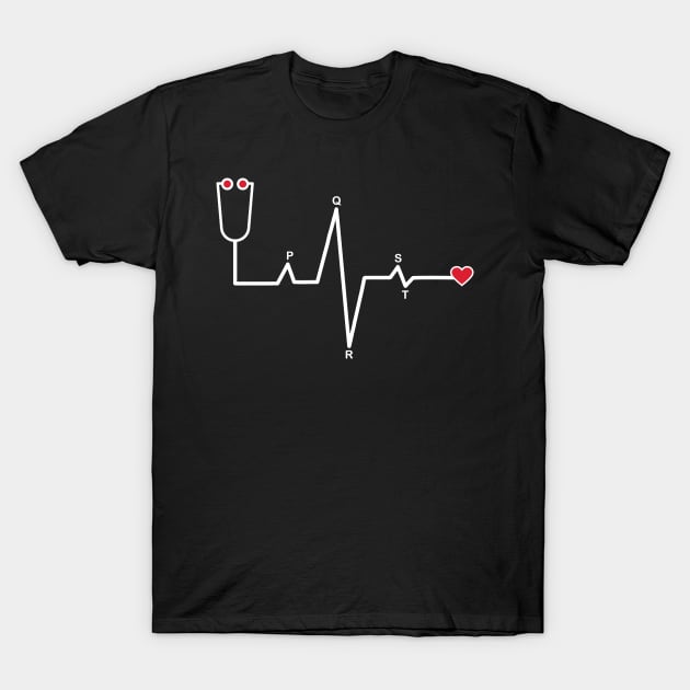 PQRST Nurse Alphabet Nurse Electrocardiogram, Student Nursing Graduation nurse nursing school Gift T-Shirt by yass-art